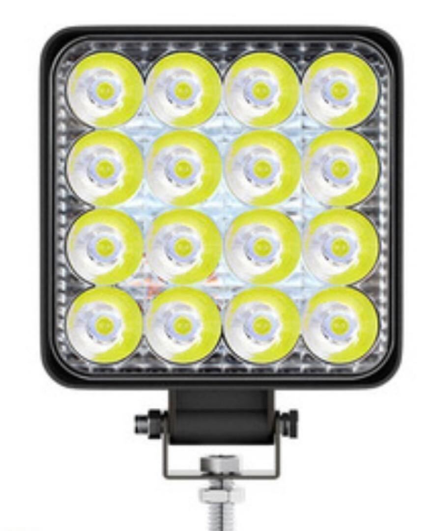 LED 作業灯 4個セット ライト ランプ ワークライト 車 48W 防水照明 キャンプ　アウトドア　照明　12v トラック　ホワイト　6000k 屋外8_画像6