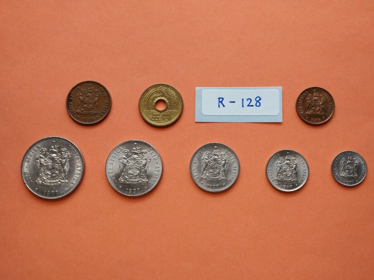 外国コイン　南アフリカ　(Rー１２８)　１ランド硬貨　５０セント硬貨　他おまとめ　７枚_画像5