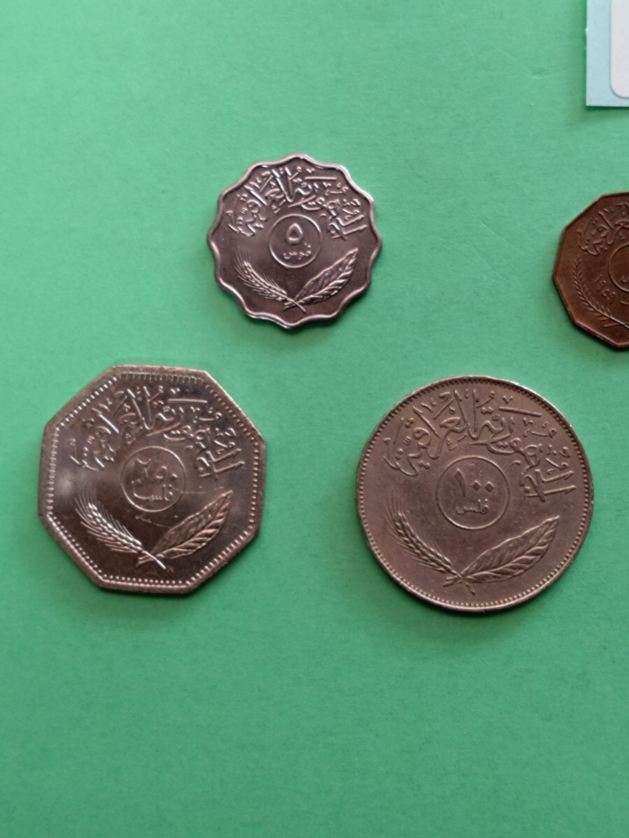 外国コイン　イラク　(Rー６３９)　２５０フィルス硬貨　１００フィルス硬貨　他おまとめ　８枚_画像2