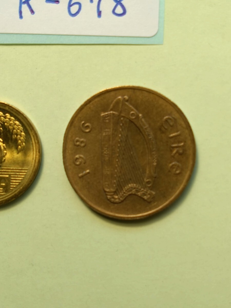 外国コイン アイルランド (Rー６７８) ２０ペンス硬貨 １９８６年 動物 馬の画像9