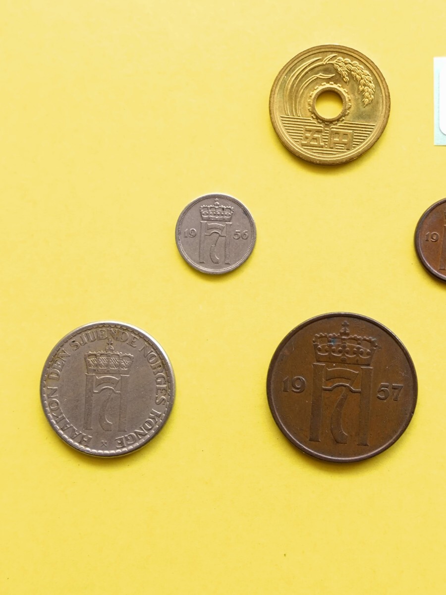 外国コイン ノルウェー  (Rー６８５) 古銭 ノルウェーの硬貨 おまとめ ７枚の画像2