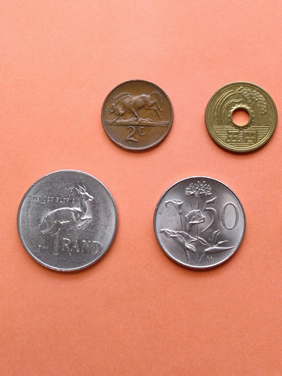 外国コイン　南アフリカ　(Rー１２８)　１ランド硬貨　５０セント硬貨　他おまとめ　７枚_画像7