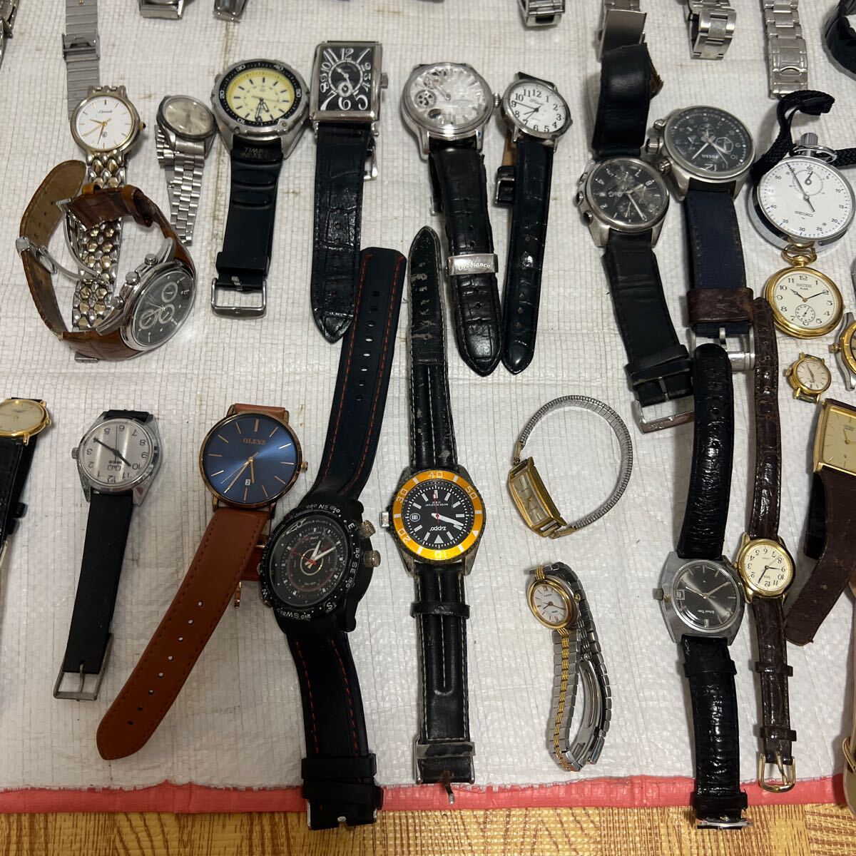 大量 セイコー、シチズンなど、自動巻き、懐中時計等 腕時計 まとめ売り 約70個 ジャンク品の画像7