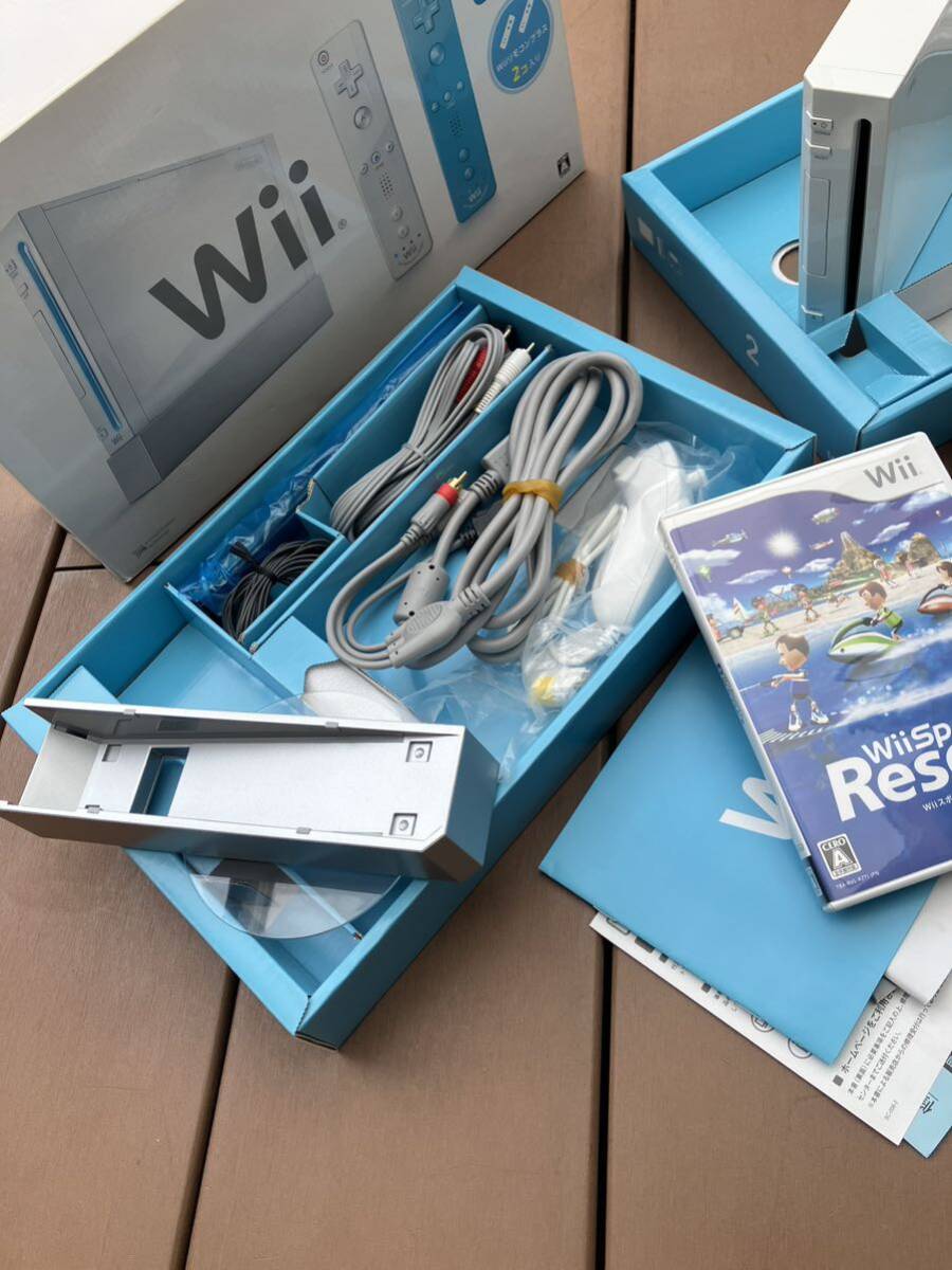 【ほぼ使用感無しの美品】Nintendo Wii 本体WiiSportsResort同梱版 シロ ニンテンドー 任天堂　バランスWiiボード 通電確認のみ_画像4