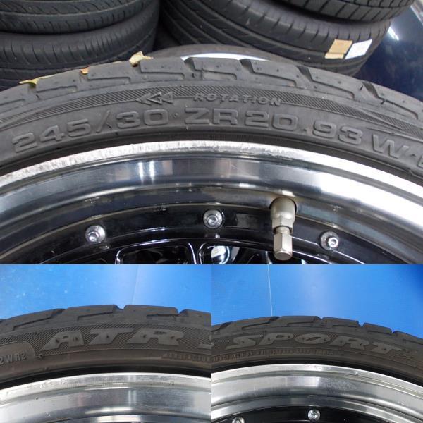 ★中古★■BBS風メーカー不明20x8.5J/20x10J■245/30ZＲ20 93W/255/30ZＲ20 92W/PCD114.3/5穴/OFF不明■4本setの画像2