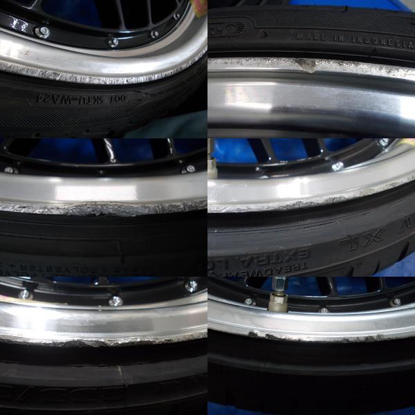 ★中古★■BBS風メーカー不明20x8.5J/20x10J■245/30ZＲ20 93W/255/30ZＲ20 92W/PCD114.3/5穴/OFF不明■4本setの画像10