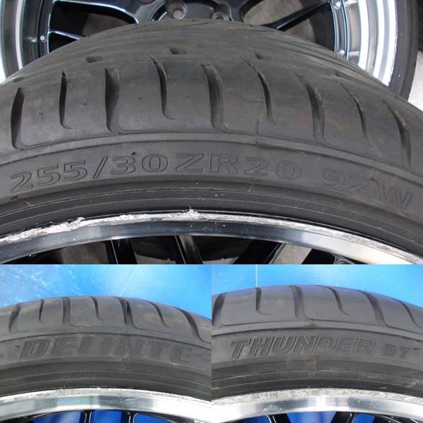 ★中古★■BBS風メーカー不明20x8.5J/20x10J■245/30ZＲ20 93W/255/30ZＲ20 92W/PCD114.3/5穴/OFF不明■4本setの画像6