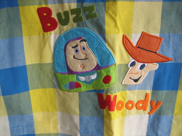 トイストーリーtoy story buzz woody ディズニー保育士エプロンバズウッディ幼稚園保育園の画像3