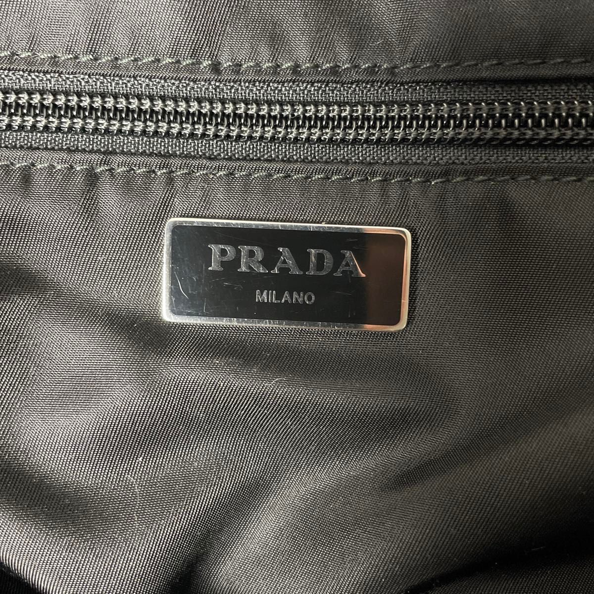 Prada 美品 黒 リュック ナイロン トライアングル バックパック プラダ ブラック