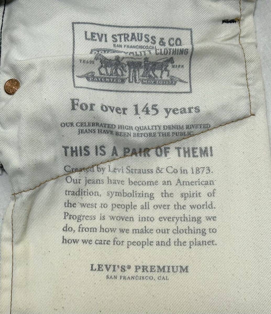 Levi's 502 リーバイスプレミアム クール ストレッチ スリムストレート デニムパンツ ビックE 145周年スタンプ W29 メンズ サークルタブ_画像9