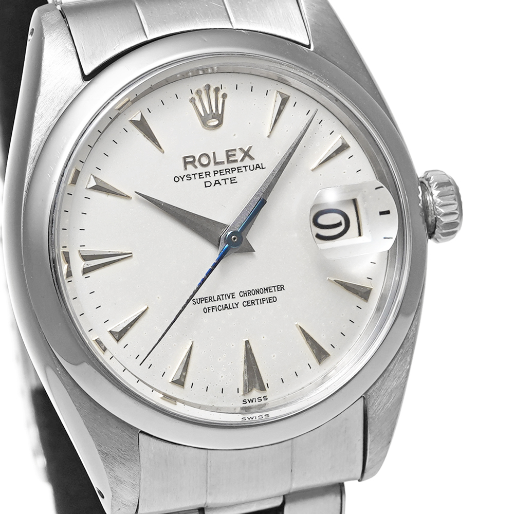 ROLEX オイスターパーペチュアル デイト Ref.1500 シルバー アンティーク品 メンズ 腕時計_画像7