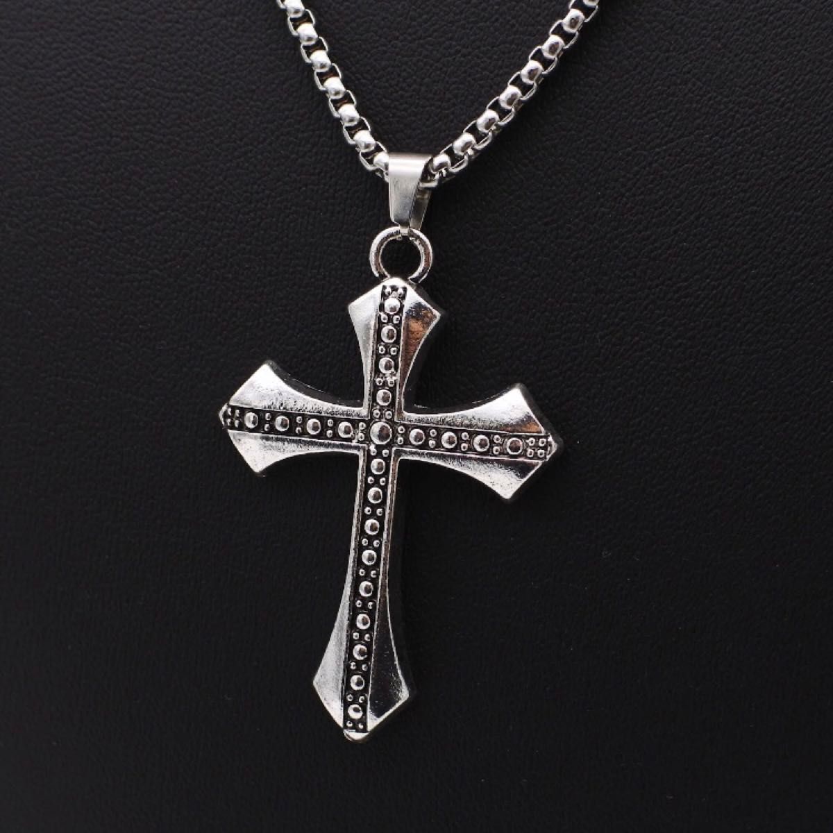 クロスネックレス 十字 十字架 クロス メンズ レディース シルバー ペンダント キリスト かっこいい デザイン 装飾 ベネチアン