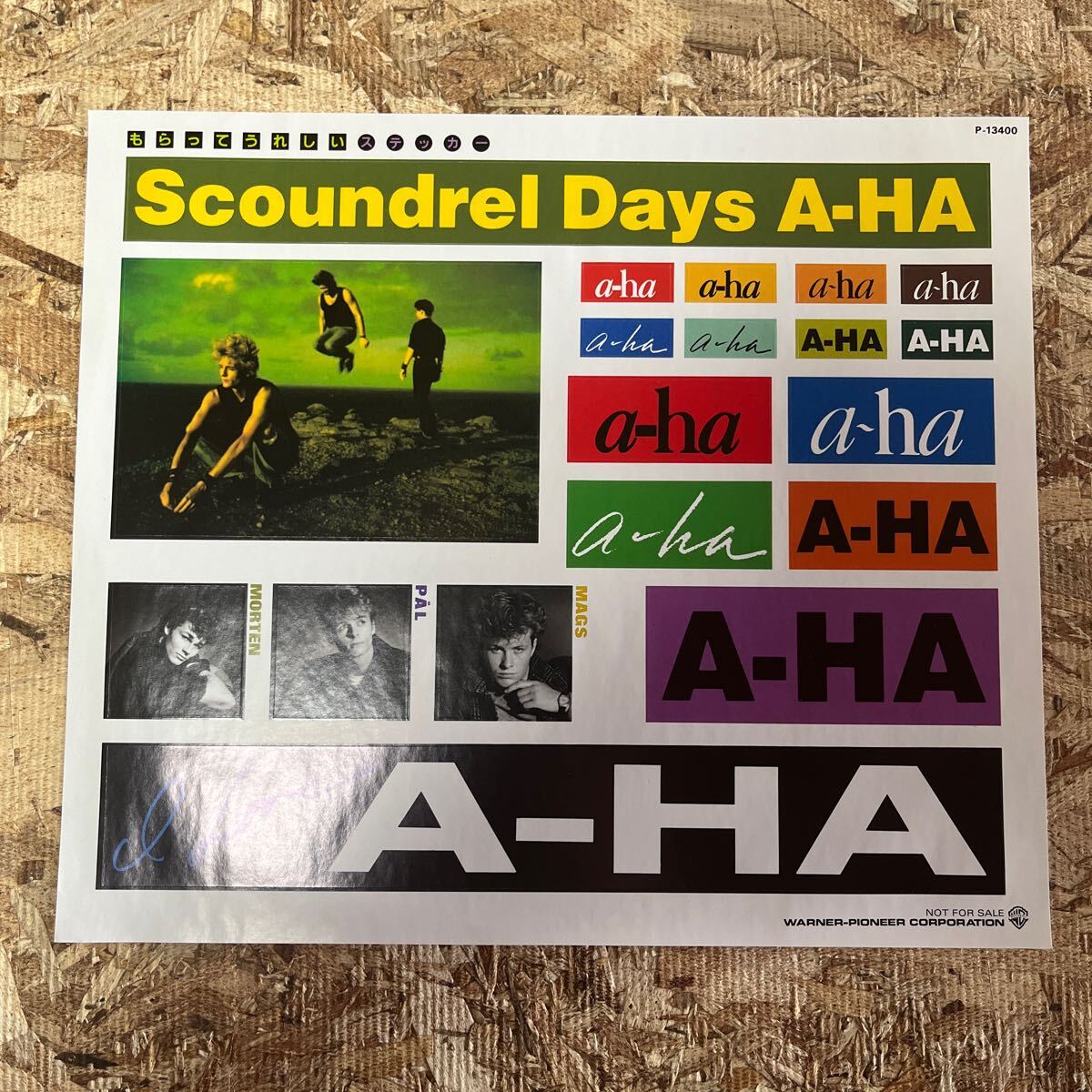 c78 レコード a-ha SCOUNDREL DAYS 歌詞対訳付 帯付 未使用ステッカーありの画像7