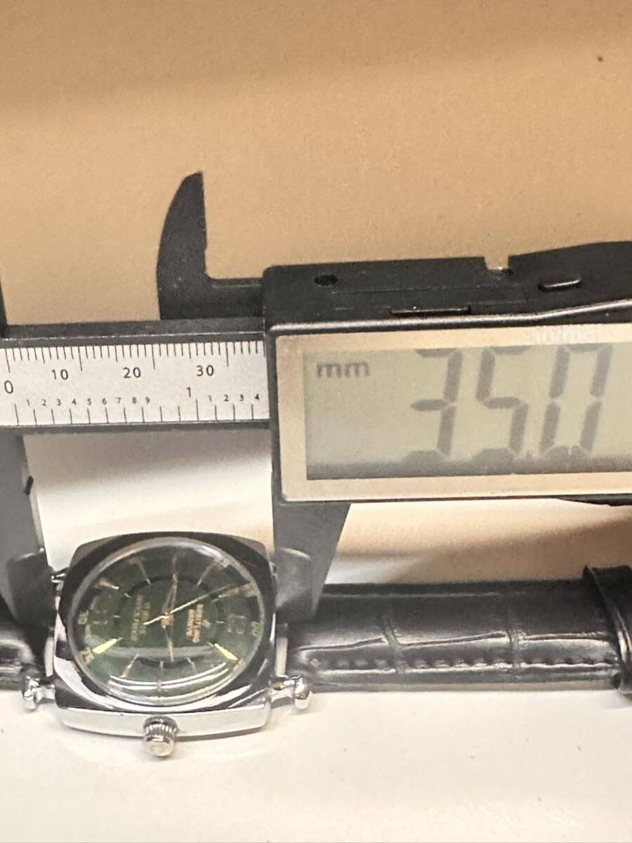 ヴィンテージ ブライトリング グリーン文字盤 手巻き ユニセックス腕時計 17jewels スイス製 seller refurbished 再生品の画像7