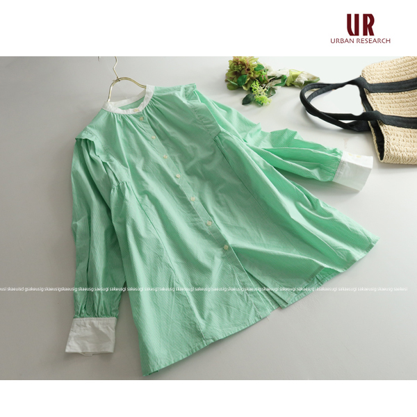 Urban Research * clean color! stripe k relic shirt tops 