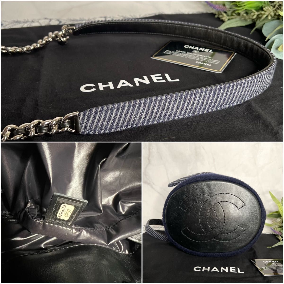 CHANEL シャネル【極美品】巾着 チェーンショルダーバッグ クルーズライン