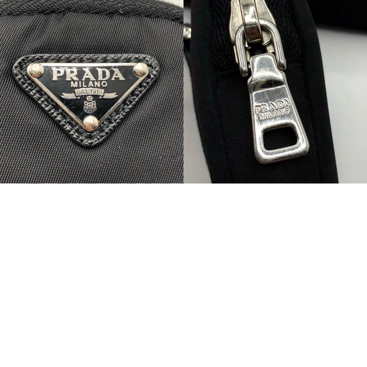 プラダ PRADA Re-Edition 2005 Re-Nylon バッグ 1BH204 ブラック/シルバー金具 ナイロン ショルダーバッグ レディース 中古_画像10