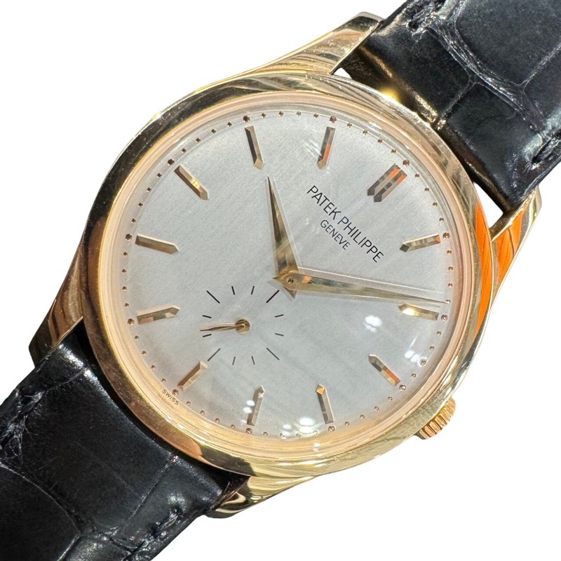  Patek * Philip PATEK PHILIPPE Calatrava 5169R-001 silver K18 pink gold wristwatch men's used 