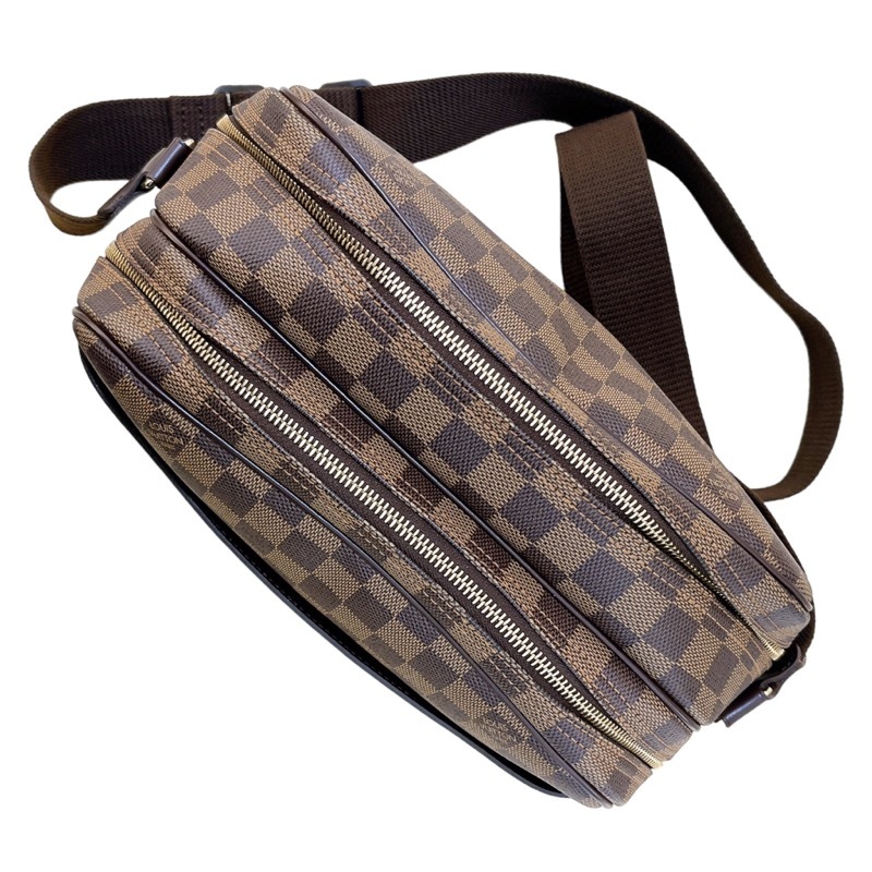  Louis * Vuitton LOUIS VUITTONli Porter PM специальный заказ N45253 Brown Gold металлические принадлежности Damier сумка на плечо б/у 