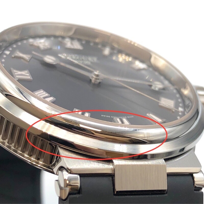 ブレゲ Breguet マリーン G5517TI/G2/5ZU グレー チタン 腕時計 メンズ 中古_画像9