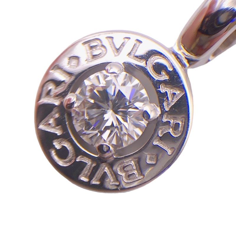 ブルガリ BVLGARI ブルガリブルガリ　1Pダイヤ　ネックレス K18WG ダイヤモンド ジュエリー 中古_画像4