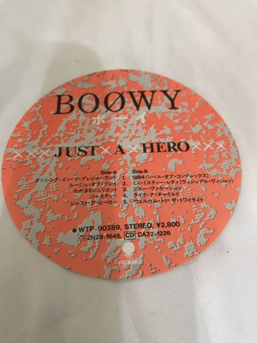 boowy レコード 2枚セット JUST A HERO PSYCHOPATH ジャスト ア ヒーロー サイコパス 未使用 LP の画像9