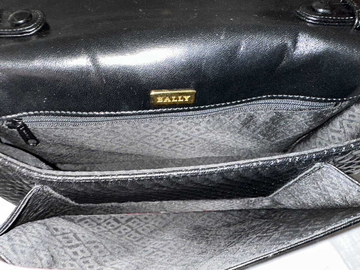 BALLY バリー バッグ オールドバリー ハンドバッグ ショルダーバッグ 鞄 かばん ブラック レトロ アンティーク ゴールド金具_画像5