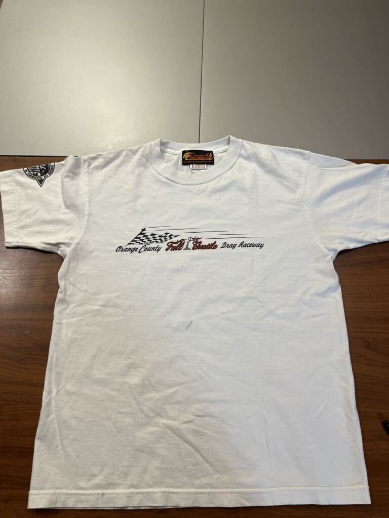 中古 フルスロットル ピンスト tシャツ 2枚セット 黒と白 Lサイズ バイカー ハーレーの画像7