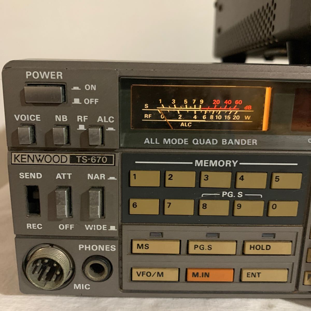 アマチュア無線機　 受信機　KENWOOD TS-670 PS-21 トランシーバー　通電確認　無線機_画像2