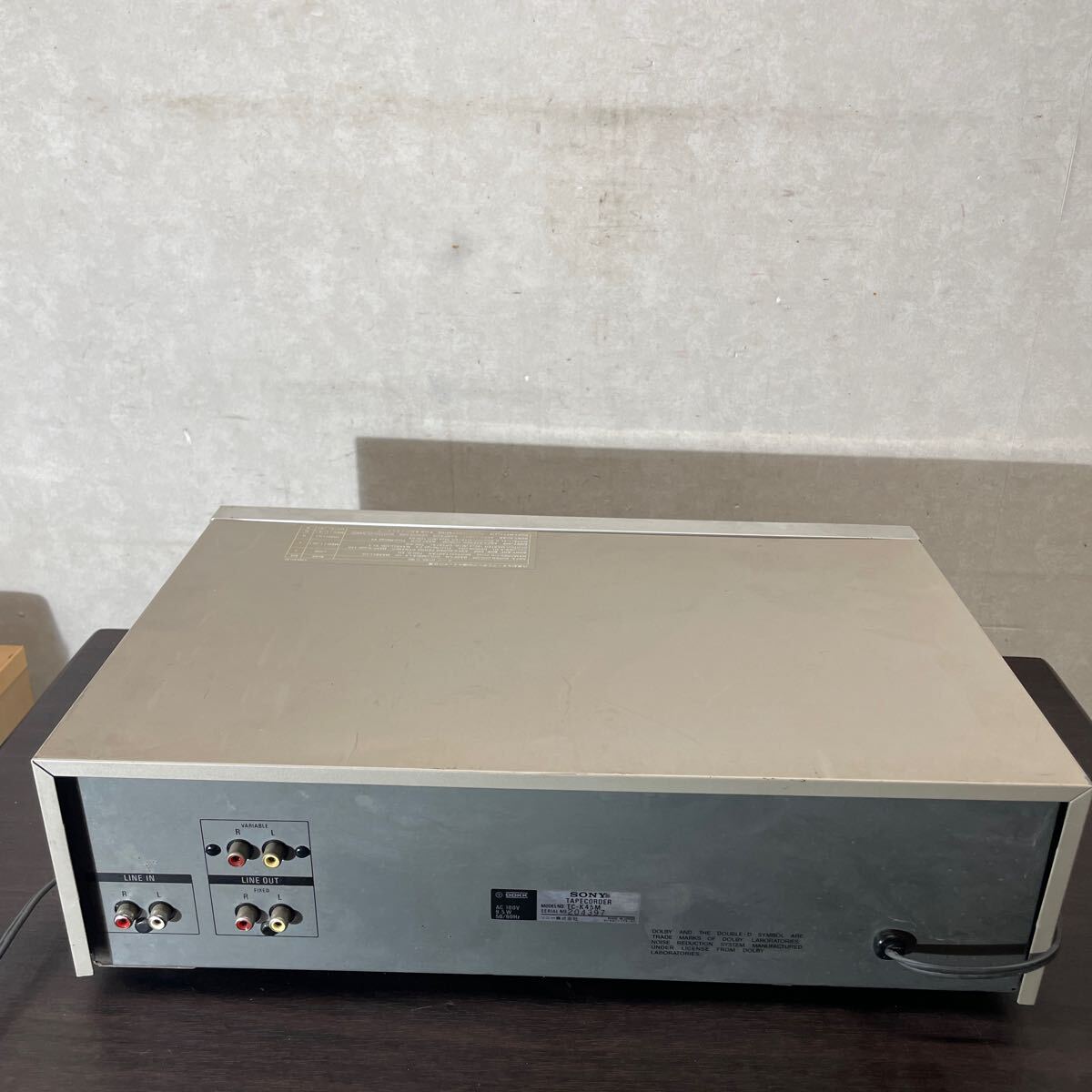 SONY 昭和レトロ メタルテープデッキ TC-K45M ★ジャンク品★ 1980年製の画像7