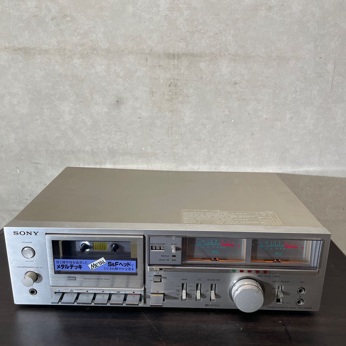 SONY 昭和レトロ メタルテープデッキ TC-K45M ★ジャンク品★ 1980年製の画像1