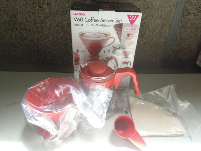 (HY)HARIO V60　コーヒーサーバー 02　セット　現状品_画像1