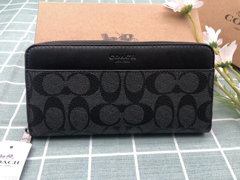 コーチ COACH 財布 長財布 新品未使用 ブランド レザー ロゴ ウォレット プレゼント ラウンドファスナー ギフト 贈り物 メンズ A190の画像1