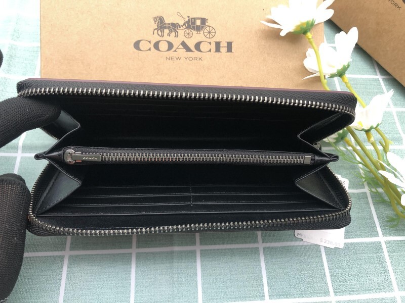 コーチ COACH 財布 長財布 プレゼント ブラック メンズ ロゴ シグネチャー 贈り物 ウォレット レザー ウオレット 新品 ブランド A050