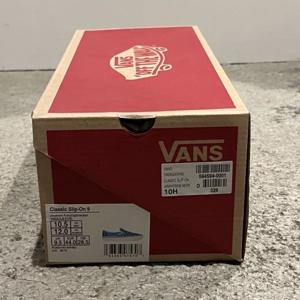 未使用 箱付き VANS バンズ Classic Slip-On 9 クラシック スリッポン チェッカー 10.5 28.5cm ブルー US企画_画像9