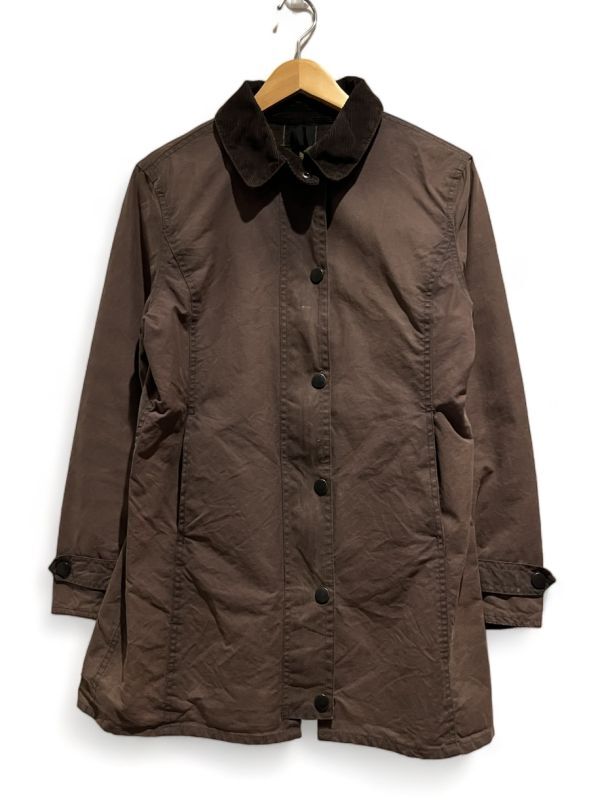 英国製 BARBOUR バブアー L64 NEWMARKET JKT レディース オイルドジャケット (UK10) ブラウン_画像1