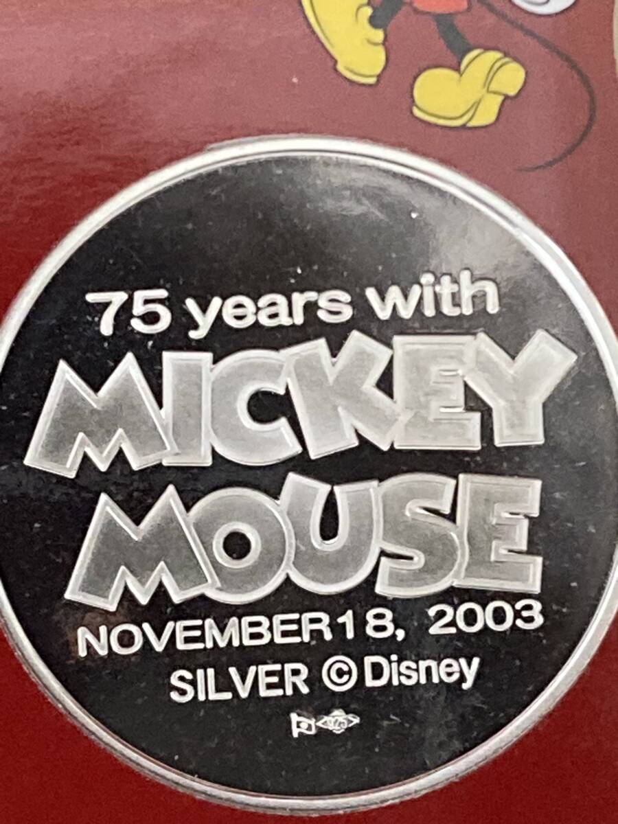 ミッキーマウス シルバー925メダル付き プルーフ貨幣セット 2003 ディズニー ミントセット【02】_画像6