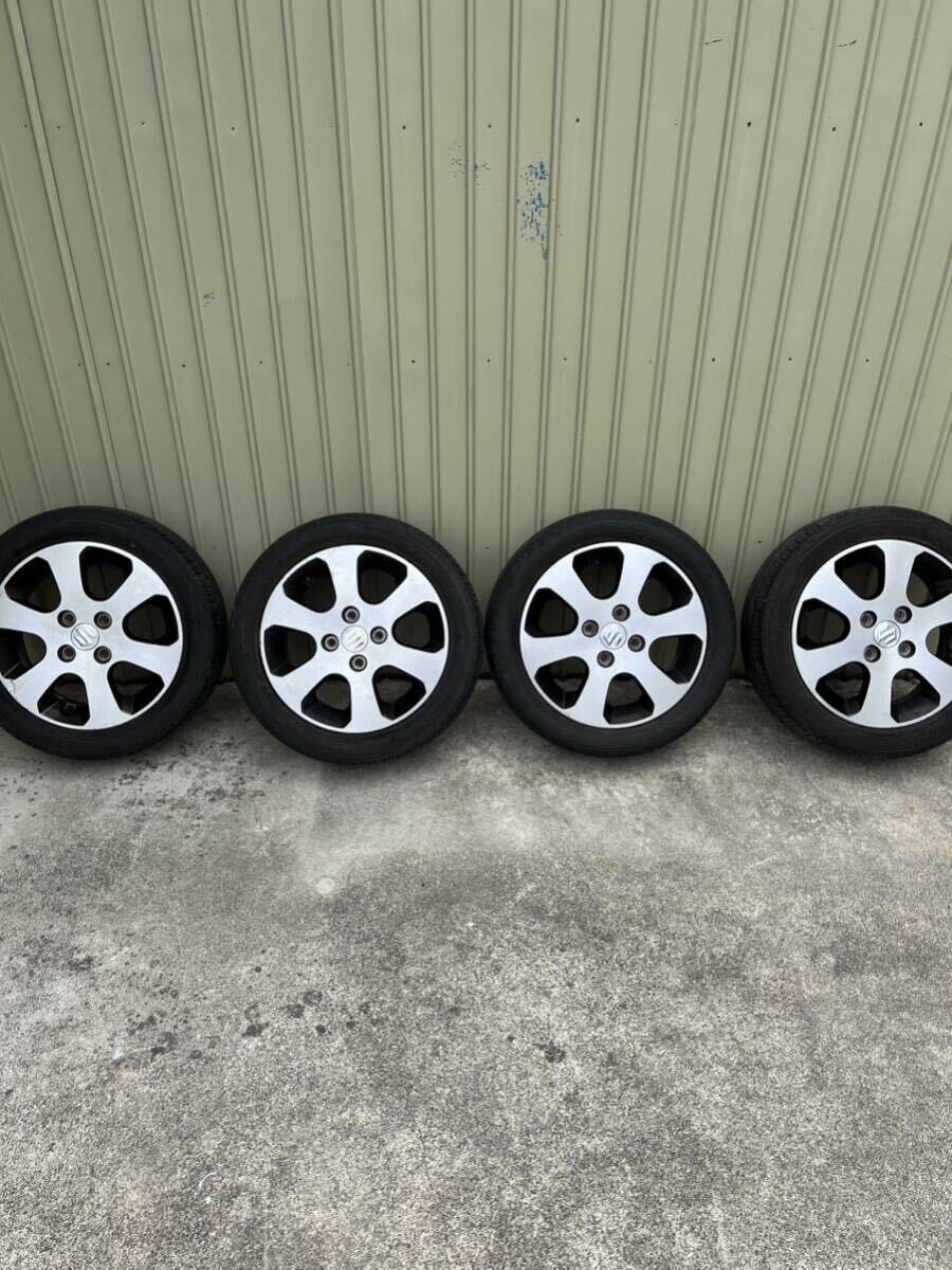 スズキ純正 MH21S ワゴンR 14×4.5J+50 4H 100 165/55R14 4本セット 中古品 バリ山 _画像1