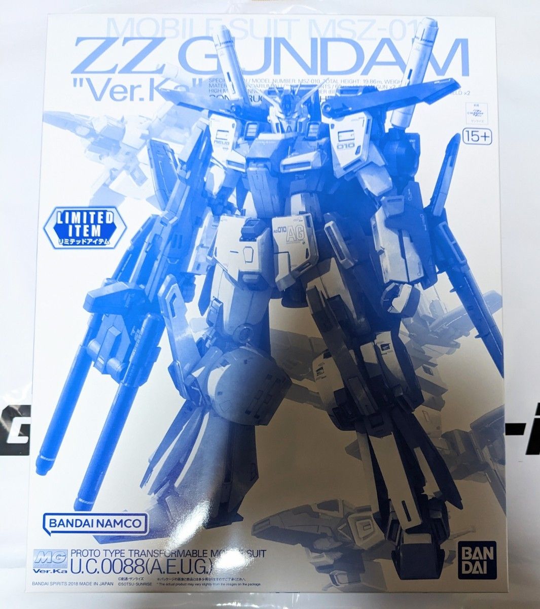 MG 機動戦士ガンダムZZ ダブルゼータガンダム Ver.Ka クリアカラー 1/100スケール 組立キット ダンボール発送