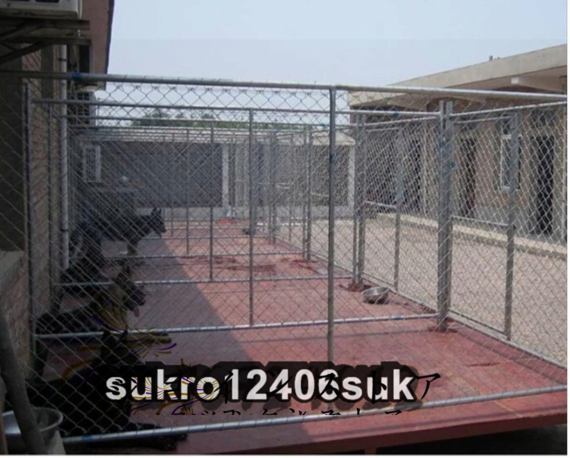 犬のかご ペットフェンス針金犬籠 DIYペットケージ (1.5*2.3*1.7m) 大型犬室外ポンポン穴開けず_画像3