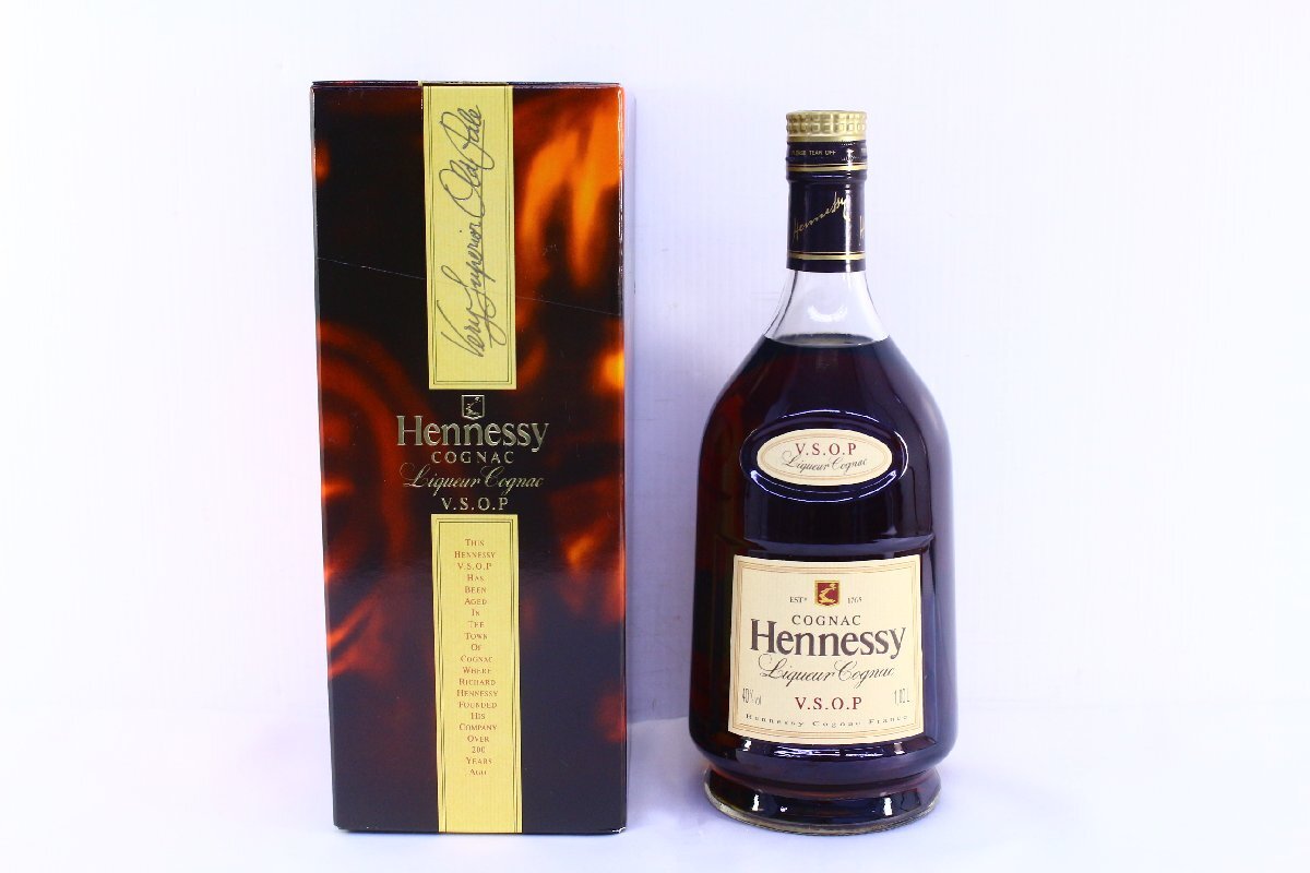 ●【未開栓】Hennessy/ヘネシー 1000ml 40% VSOP コニャック ブランデー お酒 アルコール 古酒 箱あり【10932106】の画像1