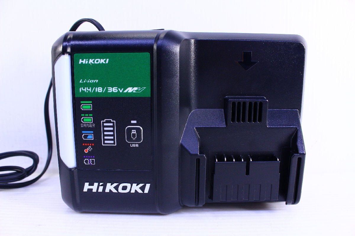 ●HiKOKI ハイコーキ WH36DC コードレスインパクトドライバ 36V バッテリー2個+充電器付き 動作OK【10931758】_画像8