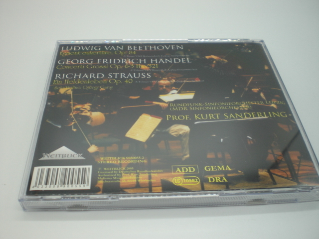 1CD ベートーヴェン：エグモント序曲、R.シュトラウス：英雄の生涯、他 クルト・ザンデルリング/MDR交響楽団 1969・72年 輸入盤 20前の画像2