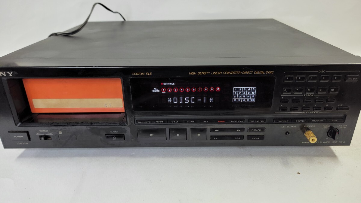  present condition goods audio equipment CD changer SONY CDP-C910 Sony 