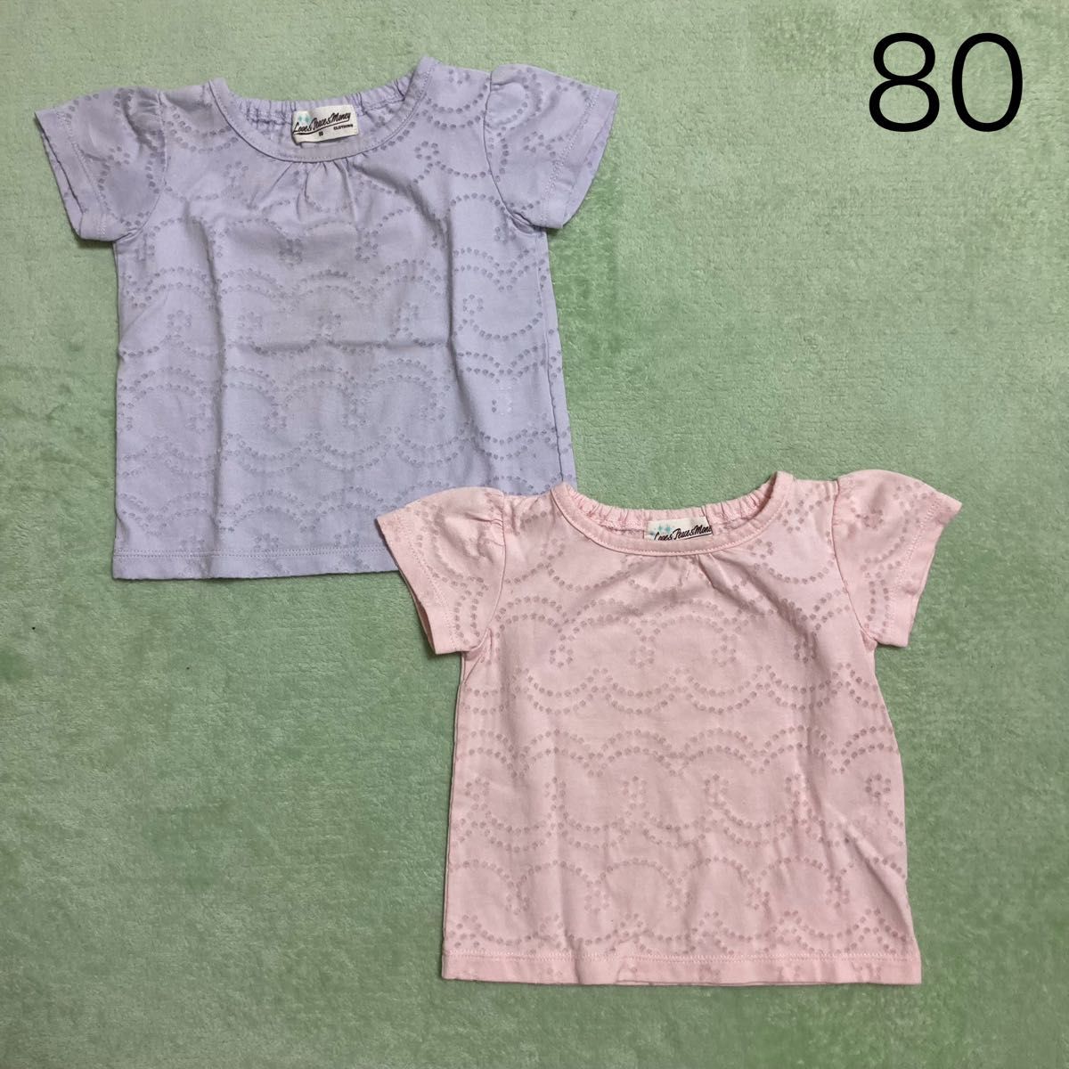 ラブ&ピース&マネー　半袖　Tシャツ　2枚セット　80 双子ちゃんにも