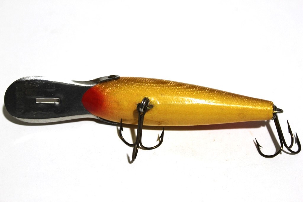 ■s3742 RAPALA DEEP DIVER90 DD90 ラパラ ディープダイバー オールド 70年代 ウッド 希少 レッド■の画像4