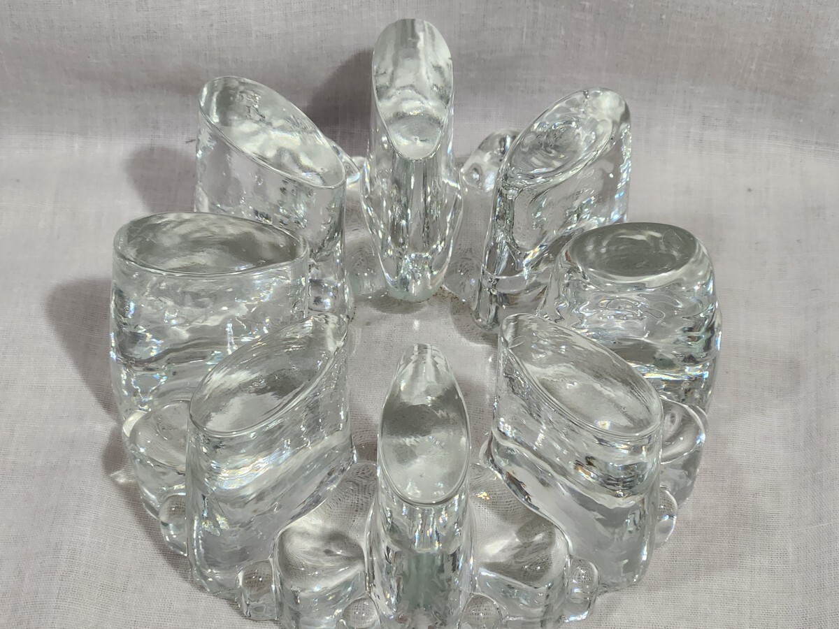 ドイツ製 ベルモント キャンドルホルダー ティーウォーマー キャンドルウォーマー ガラス 気泡の画像2