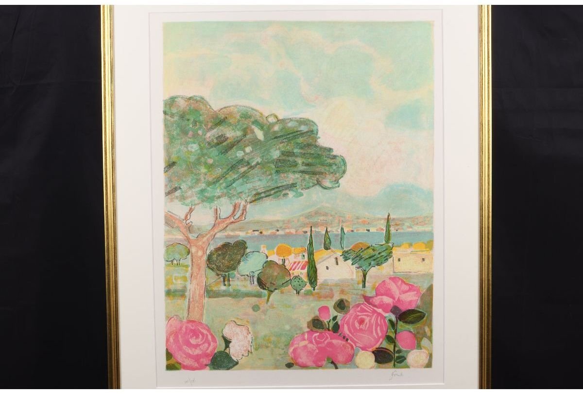 [ guarantee wistaria ] genuine work guarantee / Jill *golichi[ parasol ]/ lithograph / autograph autograph /A-555( inspection ) picture / frame / oil painting / still-life picture /. thing ./ landscape painting / wall ornament 