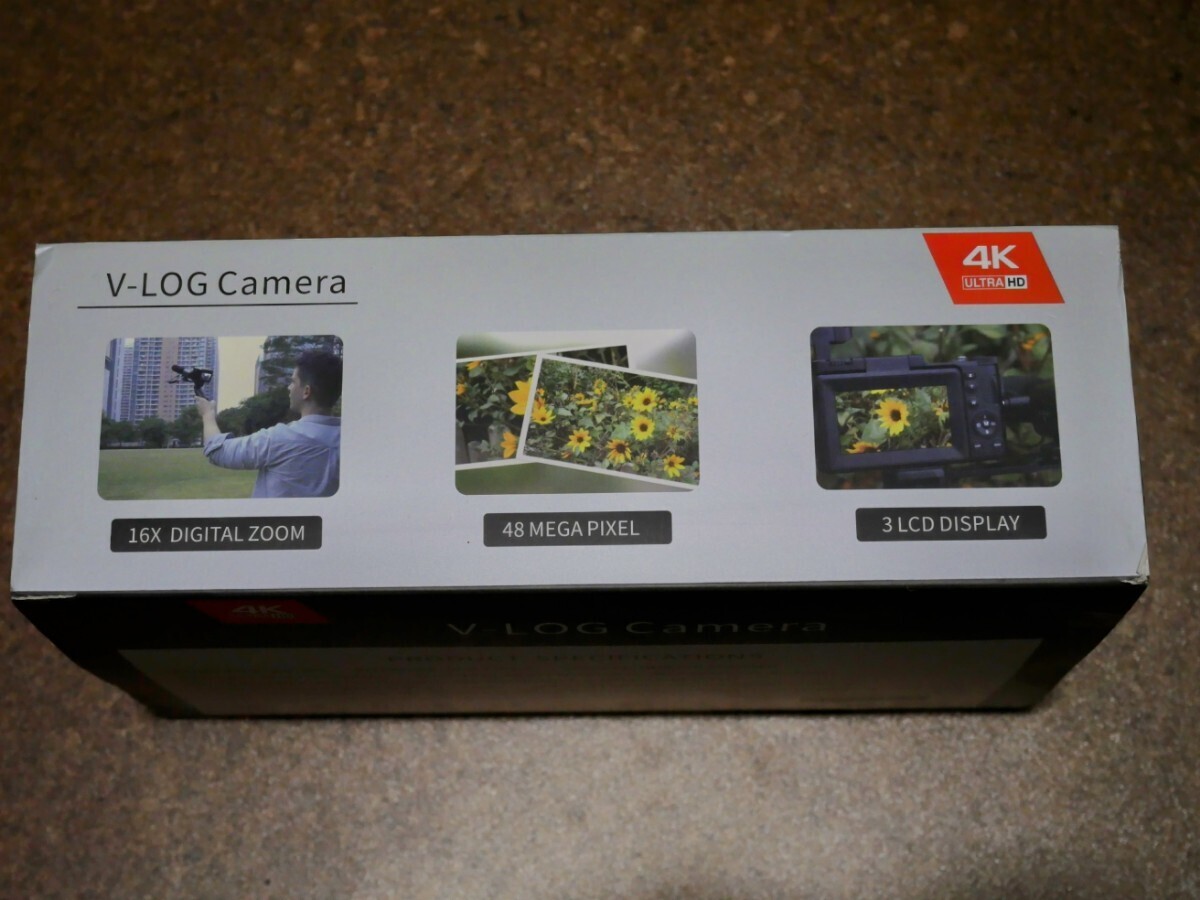 Vlog撮影入門機4,800万画素SONY製CMOSセンサ搭載Vlogカメラ「AMKOV」【4K 60fps・バッテリー付き三脚・マクロレンズ・マイク付き】の画像3