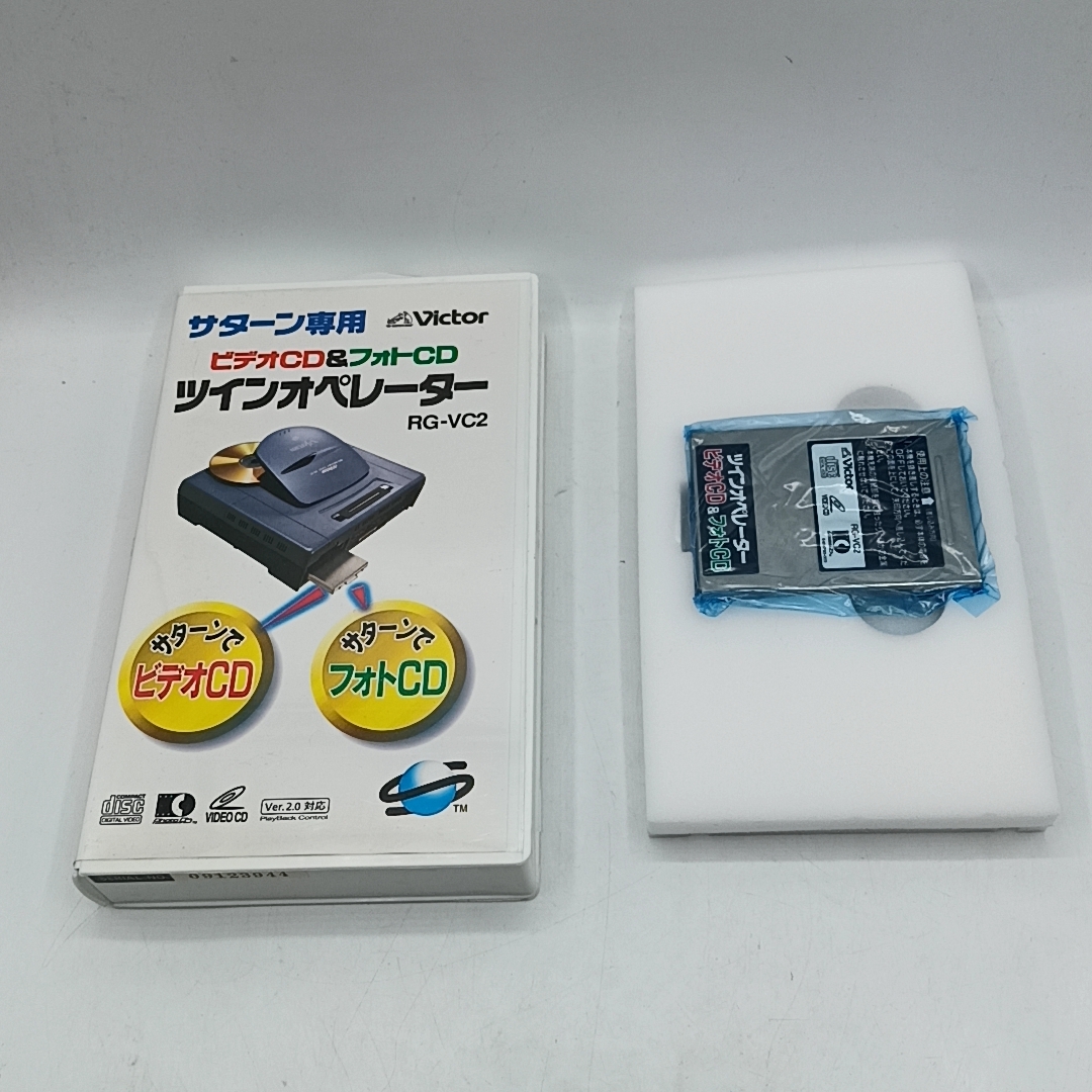 D008 ★SS セガサターン ツインオペレーター ビデオCD＆フォトCD RG-VC2 ケース付き SEGA セガ 動作未確認 現状品 の画像1